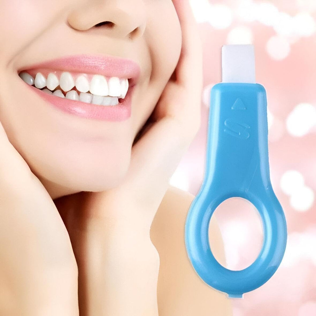 Clean & Brighten - Custom-Fit, Natural Teeth Whitening Device for Eliminating External Stains; Comes with for Fast, No-Visit Results at Home (جهاز واحد و 10 شرئح)