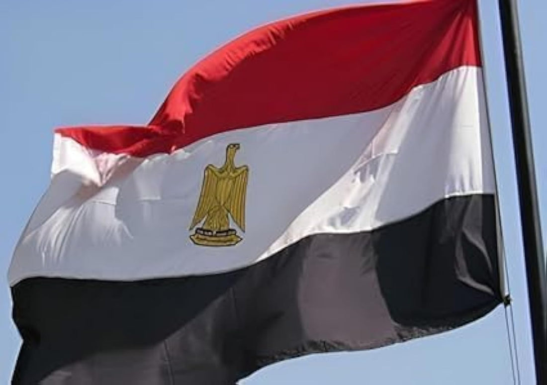 Egyptian National Flag Extra Large for Independence Celebrations Events National Festivals Street Party Not Include Flagpole for Companies Schools Buildings Decoration (10mX140cm)