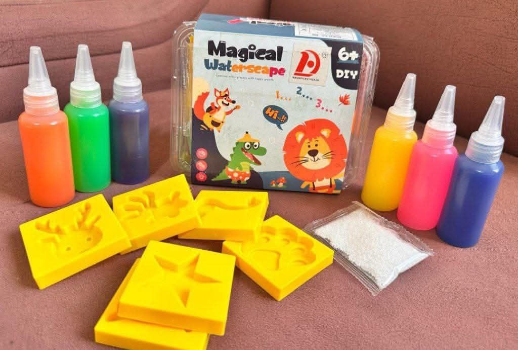 Magical Water Paint Set for Kids, 6 Colors, Animal Molds, 6+ Years