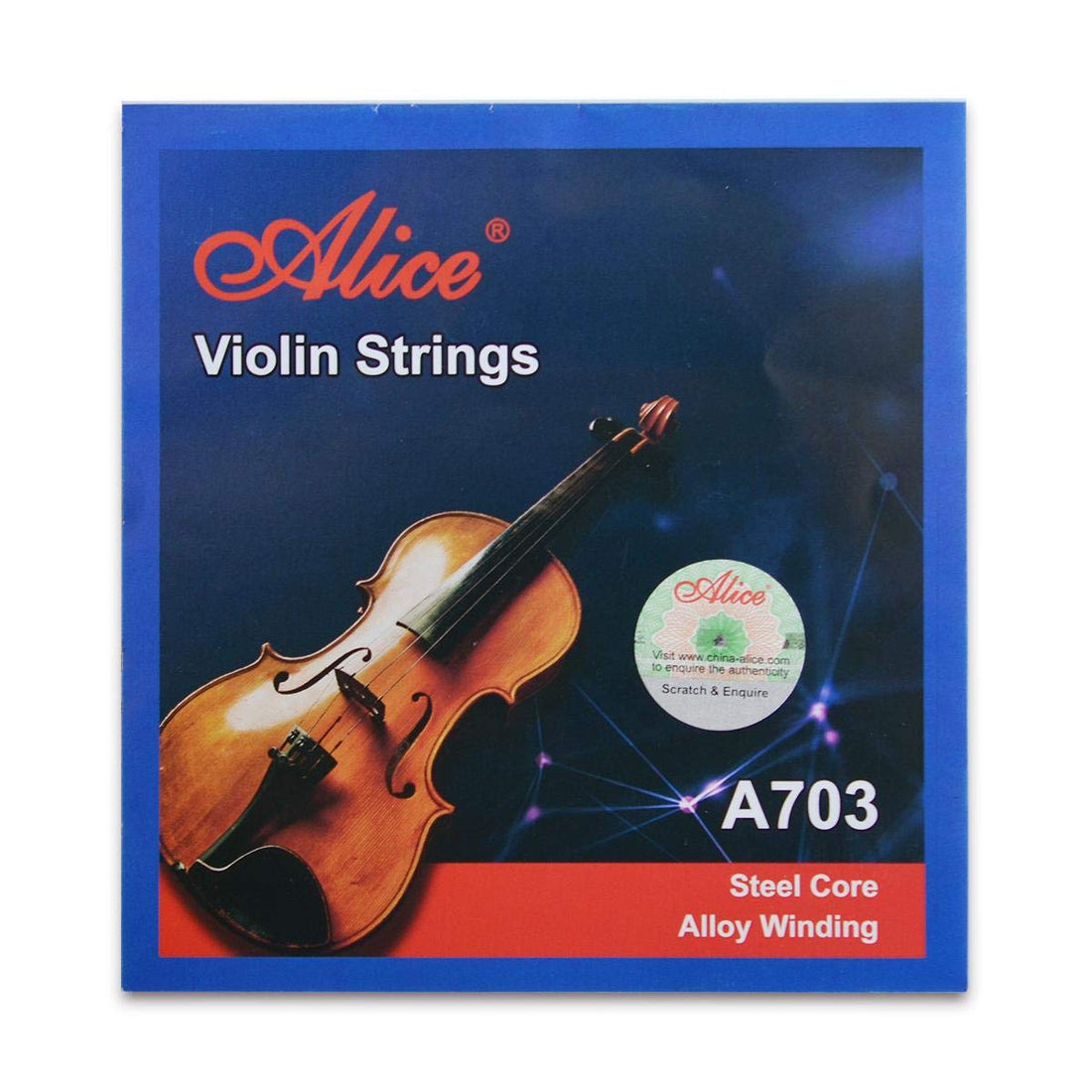 Alice A703 Stainless Steel Violin String (Core White)