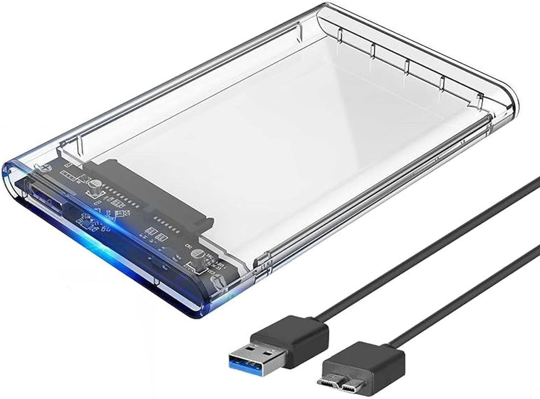 2.5'' USB C Hard Drive Enclosure, Upgraded Tool-Free 6Gbps USB 3.1 Gen2 to SATA External Hard Drive Case for 2.5 Inch 7mm 9.5mm SSD HDD Max 6TB, UASP Supported, Black(2577C3)