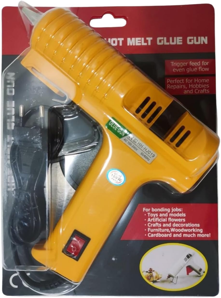 Electric Glue Gun 100W Fast Heating - Perfect for DIY, Gift Decoration, Home Repairs and Art Works
