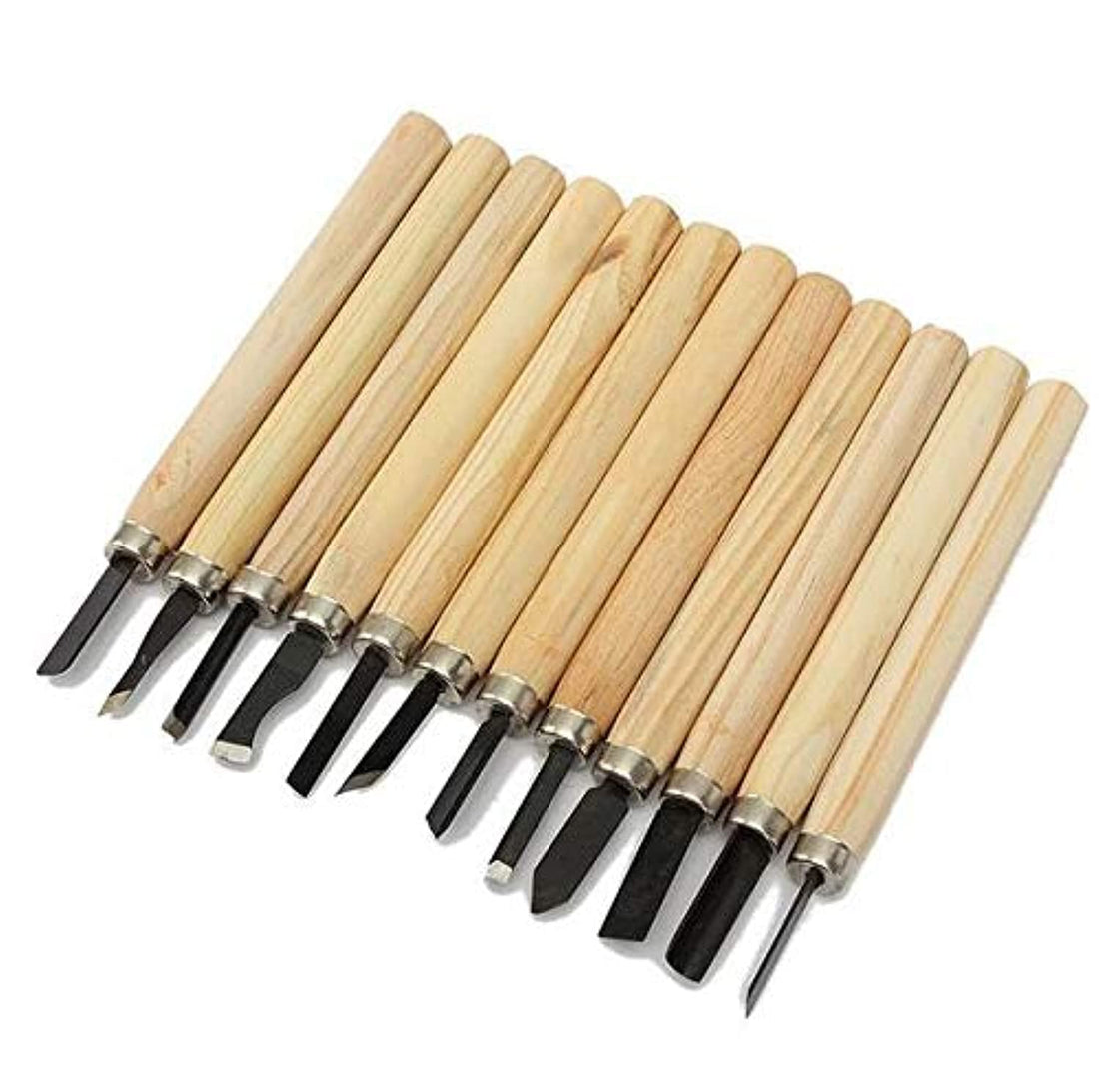 Household Wood Carving Knife Tools Chisel Kit Set with 12 Sizes, 12 Pieces