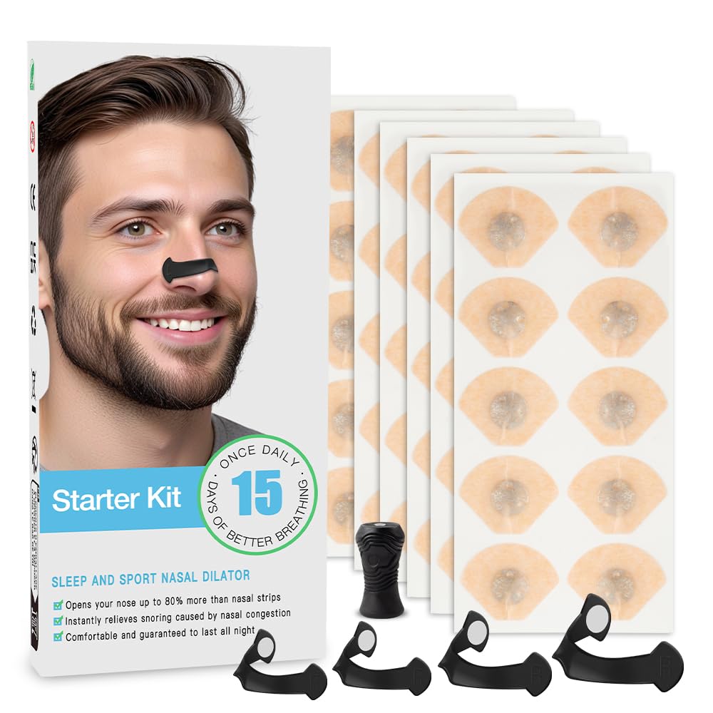 Magnetic Nose Plasters, Magnetic Nose Strip, Pack of 15 Magnetic Nose Strips, Magnetic Nose Strips, Intake Breathing Nasal Strips Magnet for Home and On the Go