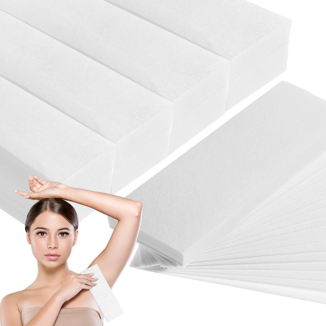 100Pcs Professional Hair Removal Waxing Strips Non-woven Fabric Waxing Papers Depilatory Beauty Tool For Leg Hairs Removal