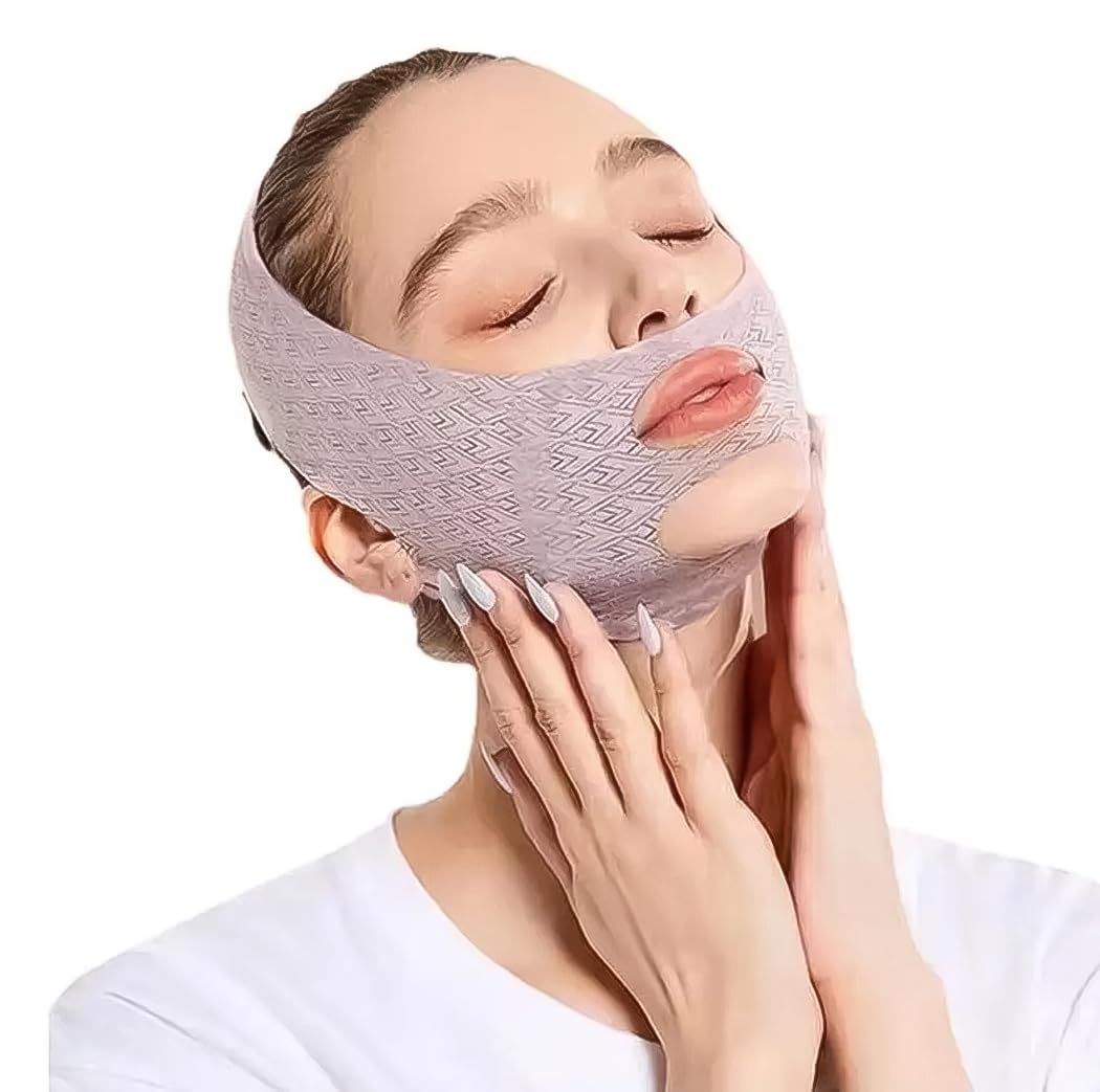 Beauty Face Sculpting Sleep Mask, Double Chin Reducer - V Shape Slimming Face Mask, Reusable Facial Shaped UP Lift Mask- Anti-Aging and Anti-Wrinkle Band