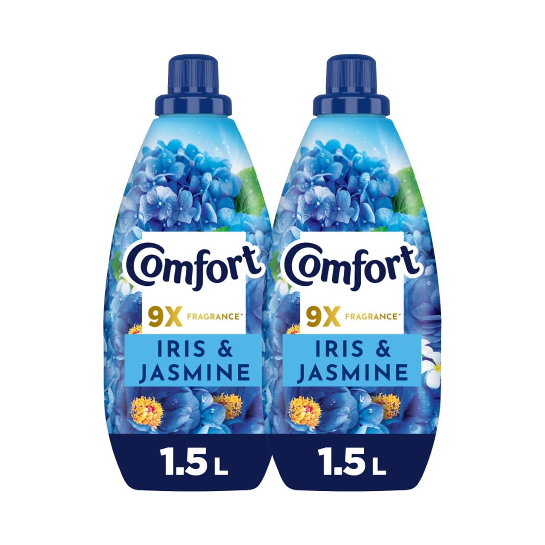 Comfort Ultimate Care, Concentrated Fabric Softener, for Long-Lasting Fragrance, Iris and Jasmine, Complete Clothes Protection, 1500ml (Pack of 2)