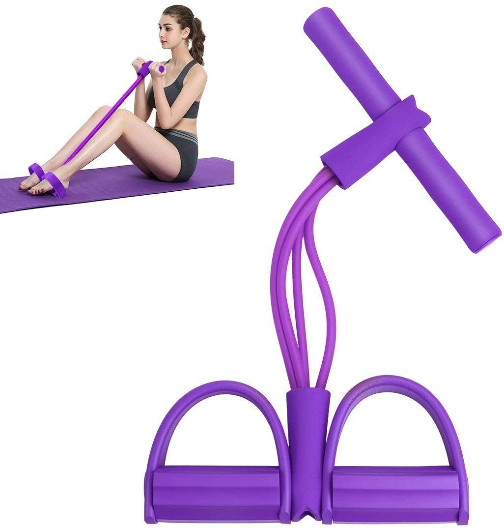 4 Tubes Multifunction Pedal Resistance Band
