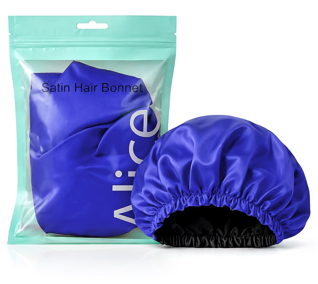 Alice - Bonnet, Satin Hair Bonnet, Double Layer Satin Design, Anti-Frizz Sleeping Cap, Hair Protection For Curls & Waves, Night Headwear For Women