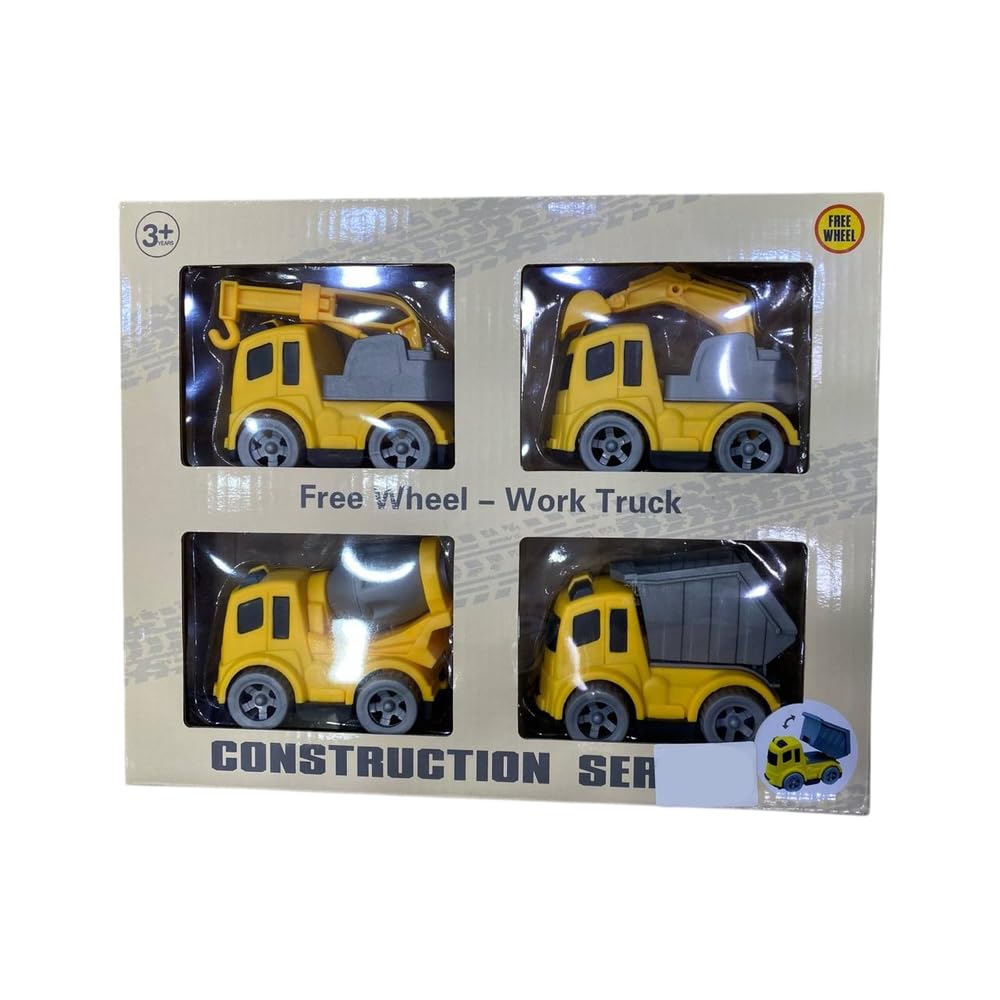 Free Wheels Construction Trucks 4 Vehicles - LC055