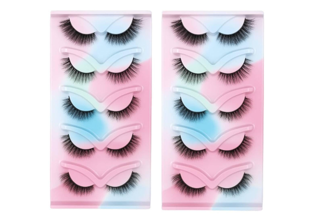 2 Pack Fluffy Wispy False Eyelashes Set – 10 Pairs Handmade Soft & Voluminous Lashes with Natural Messy Effect – Lightweight Reusable Strip Lashes for Everyday & Glam Makeup Look