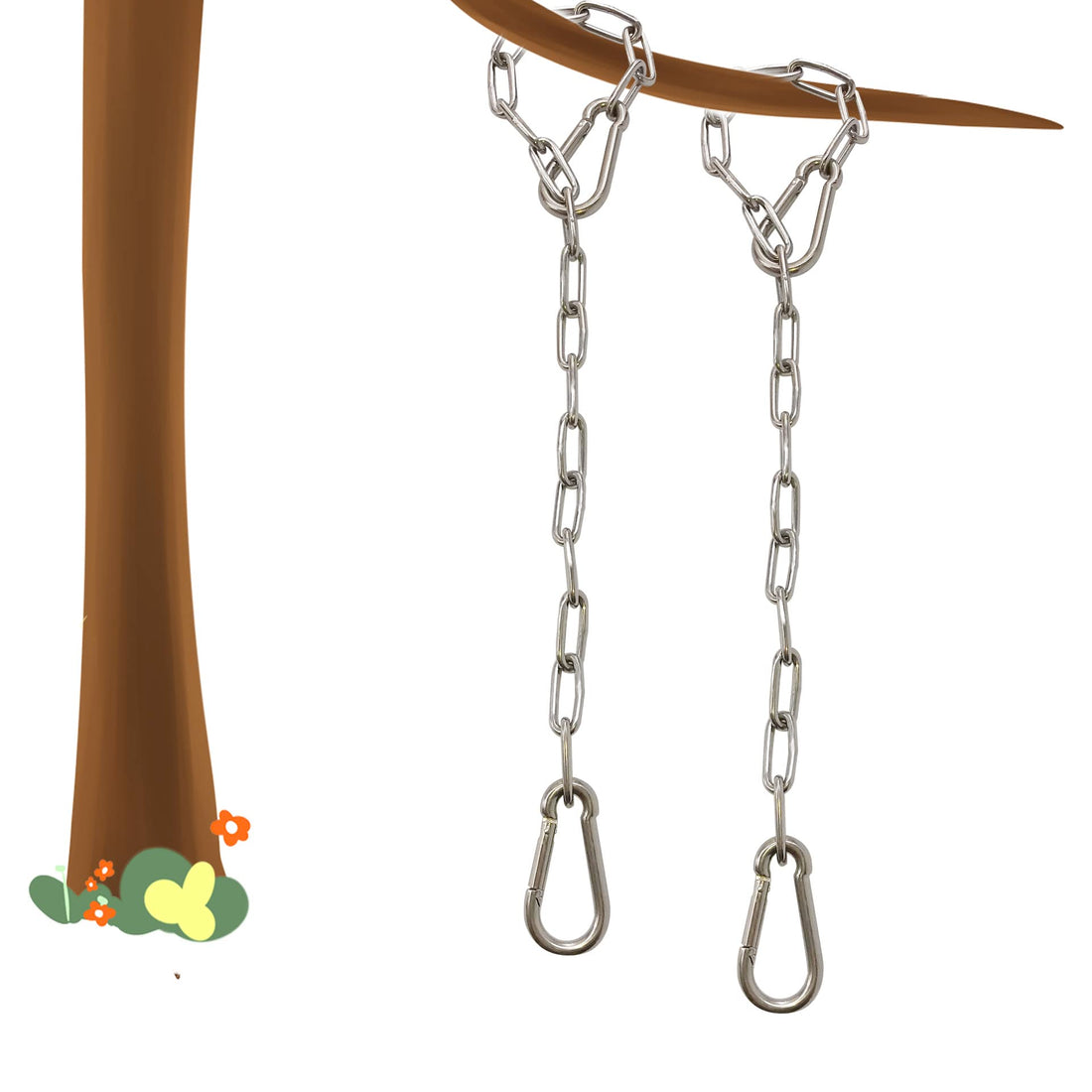 Heavy Duty Stainless Steel Chain 550LB Capacity for Punching Bags Hanging Chair Hammocks Swing Trapeze Yoga