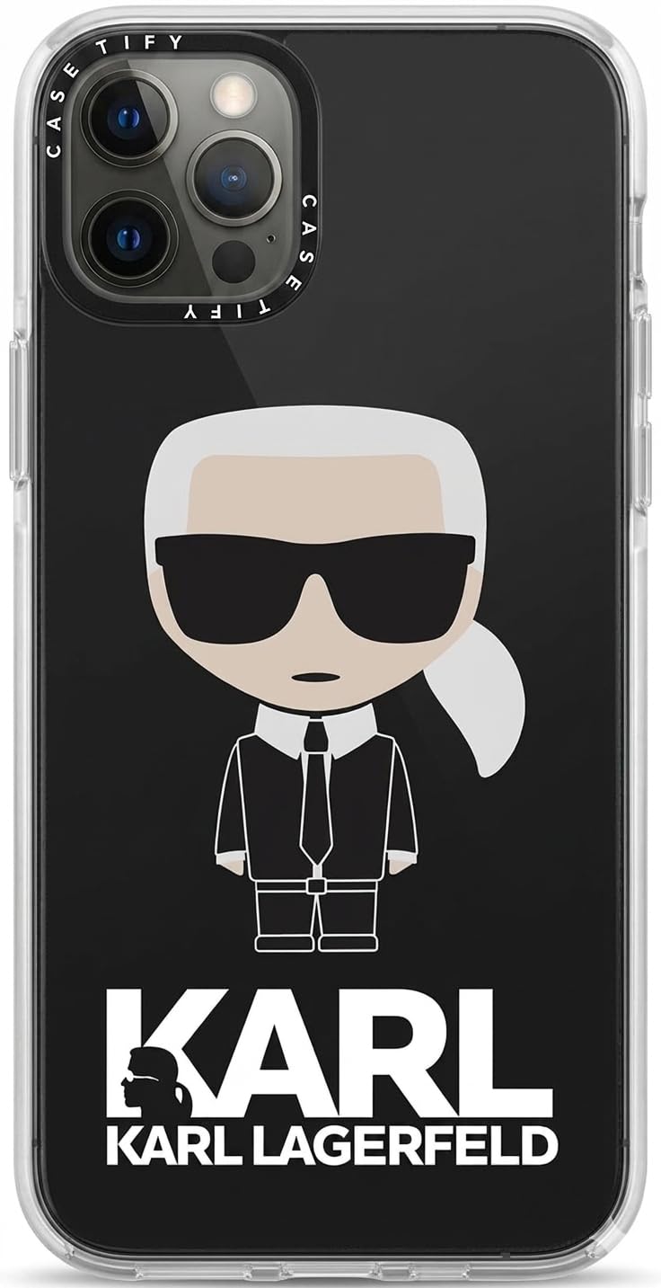 Karrl Lagerfeld TPU Clear Case Cover Compatible with iPhone 11 Pro Max 6.5 Inch, White