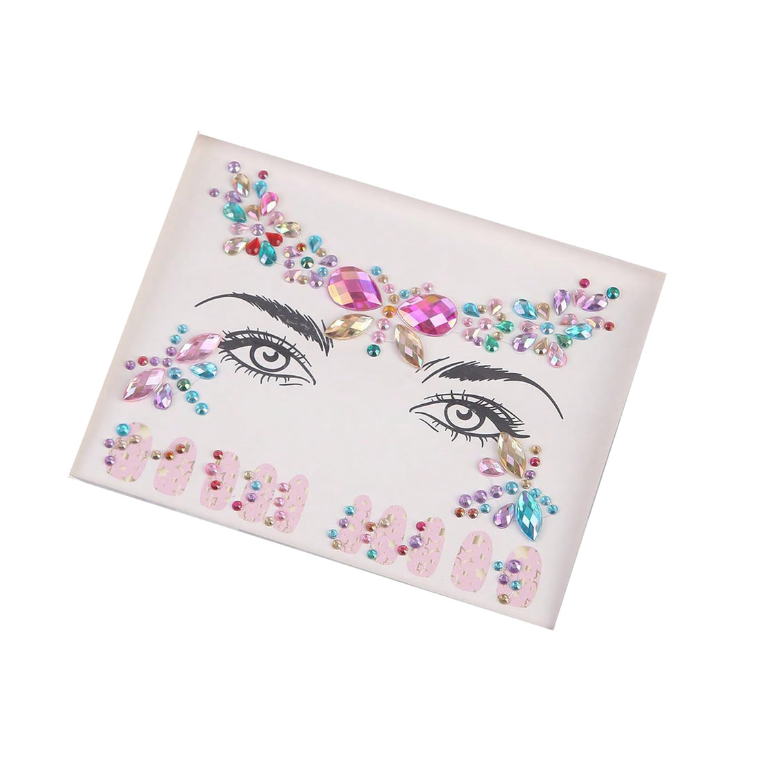 THE PACK - Crystal Tattoo Festival Jewels Rhinestones Body Gems Stickers Temporary Tattoos Eyes, Nail Decoration Face Rave Party Fashion Face Stickers for Women (H173)