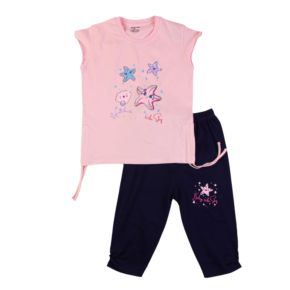 Zercon Summer Pajama Set for Girls 8202_6-12 years