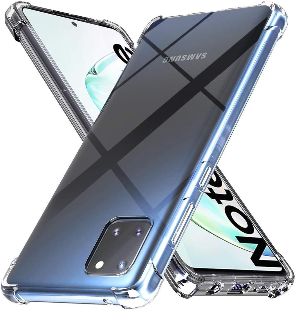 Clear Case Compatible with Samsung Galaxy Note 10 Lite, Clear Armor Case with Full Body Protection, Anti-Yellow TPU Protective Phone Cover - Clear