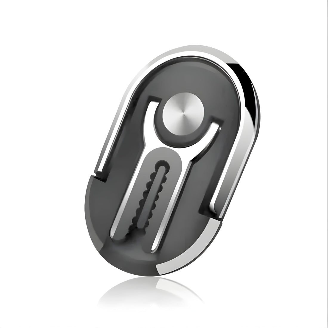 Nopatia 3 in 1 Universal Car Air Conditioner Vent Phone Holder Finger Ring Stand Desk Mount 360 Degree Rotation Foldable Metal Zinc Alloy Durable (Black)