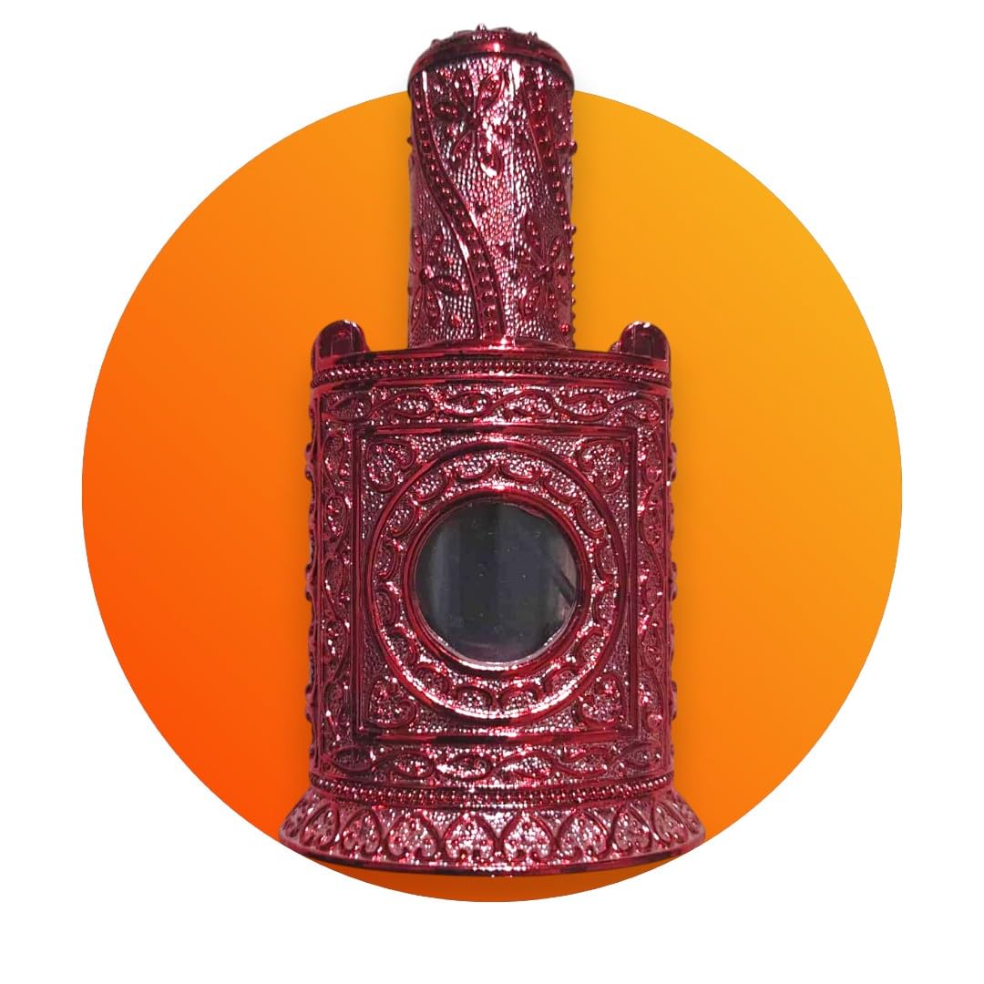 1 Piece Empty Refillable Perfume Bottle - Essential Oils - Distinctively Decorative Perfume Vials 50ml/1.69oz (Round Red)