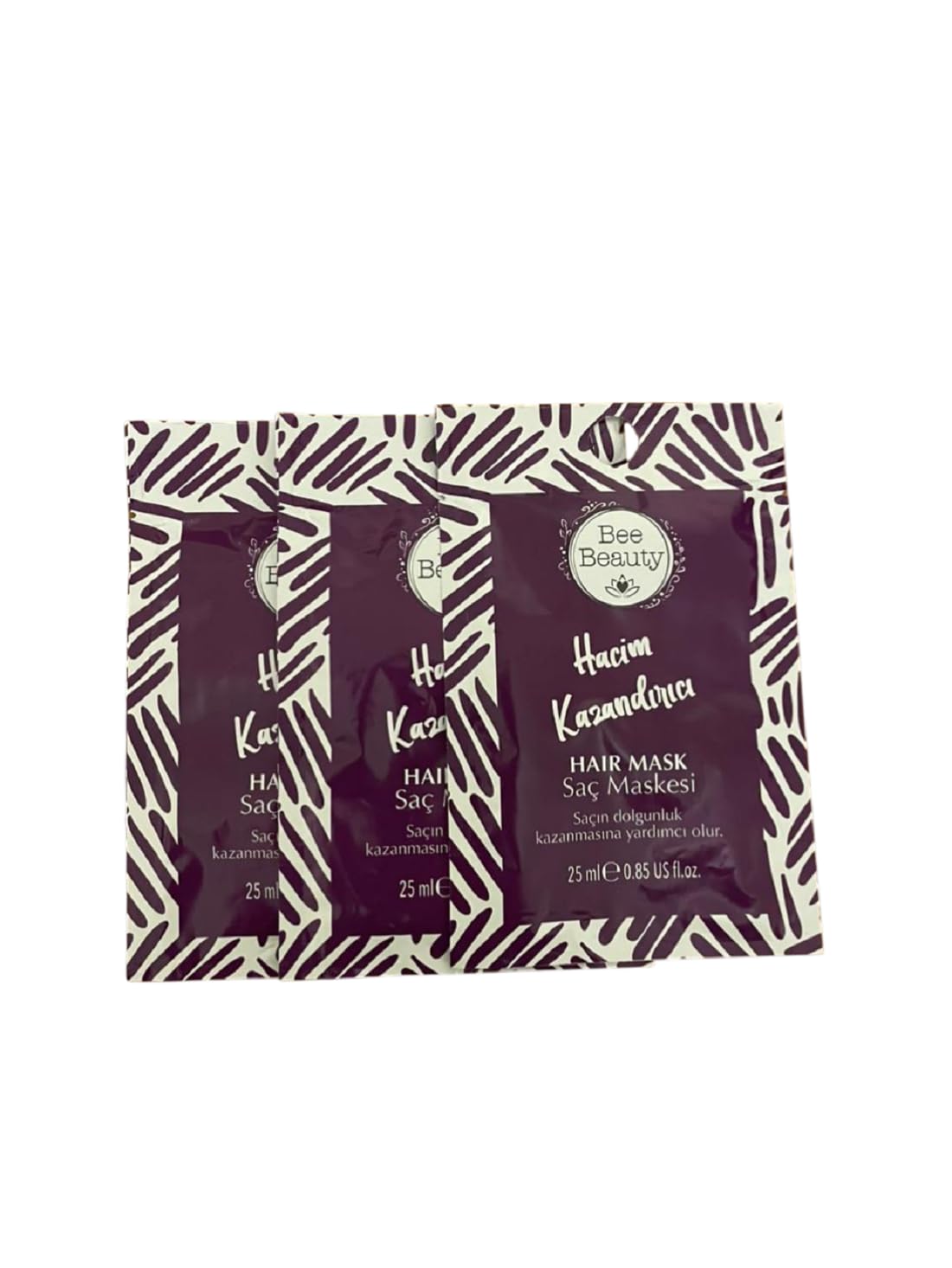 Bee Beauty Hair Mask - (Pack of 3 pieces * 25ml)-made in Turkey, volume Boost)