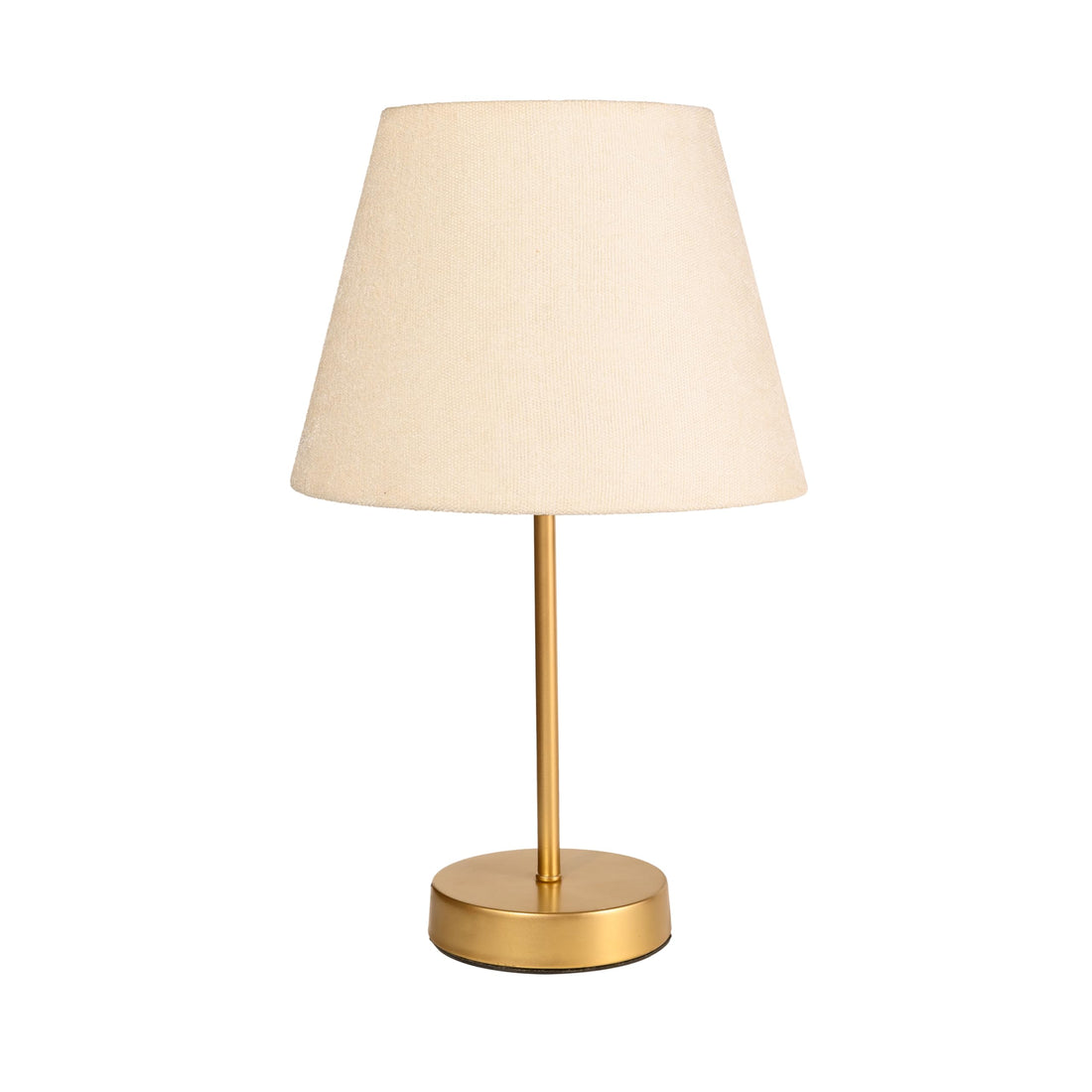 El Rawda Lighting - Elegant Gold Metal Table Lamp with Unique Fabric Shade - RL-TL-B-065