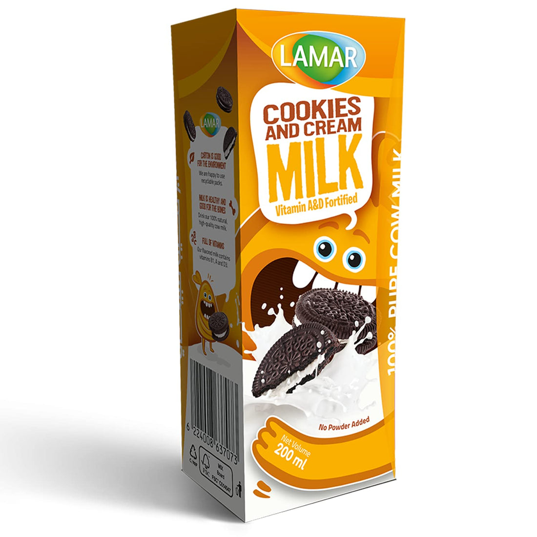 Lamar Cookies & Cream Flavour Milk - 200 ml