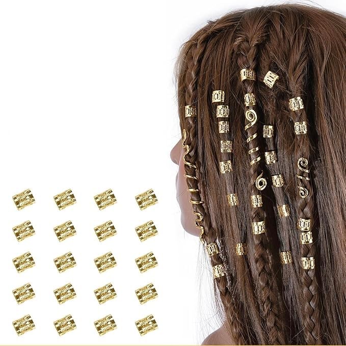 Women's Decorative Hair Beads Set - Gold