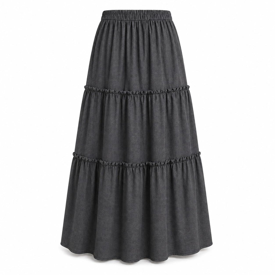 Women's Long Spanish Linen Roles Flounce Skirt – Maxi Linen Tiered Women Skirt – Long Modest Wear – Length 100 cm – Free Size – Multicolor