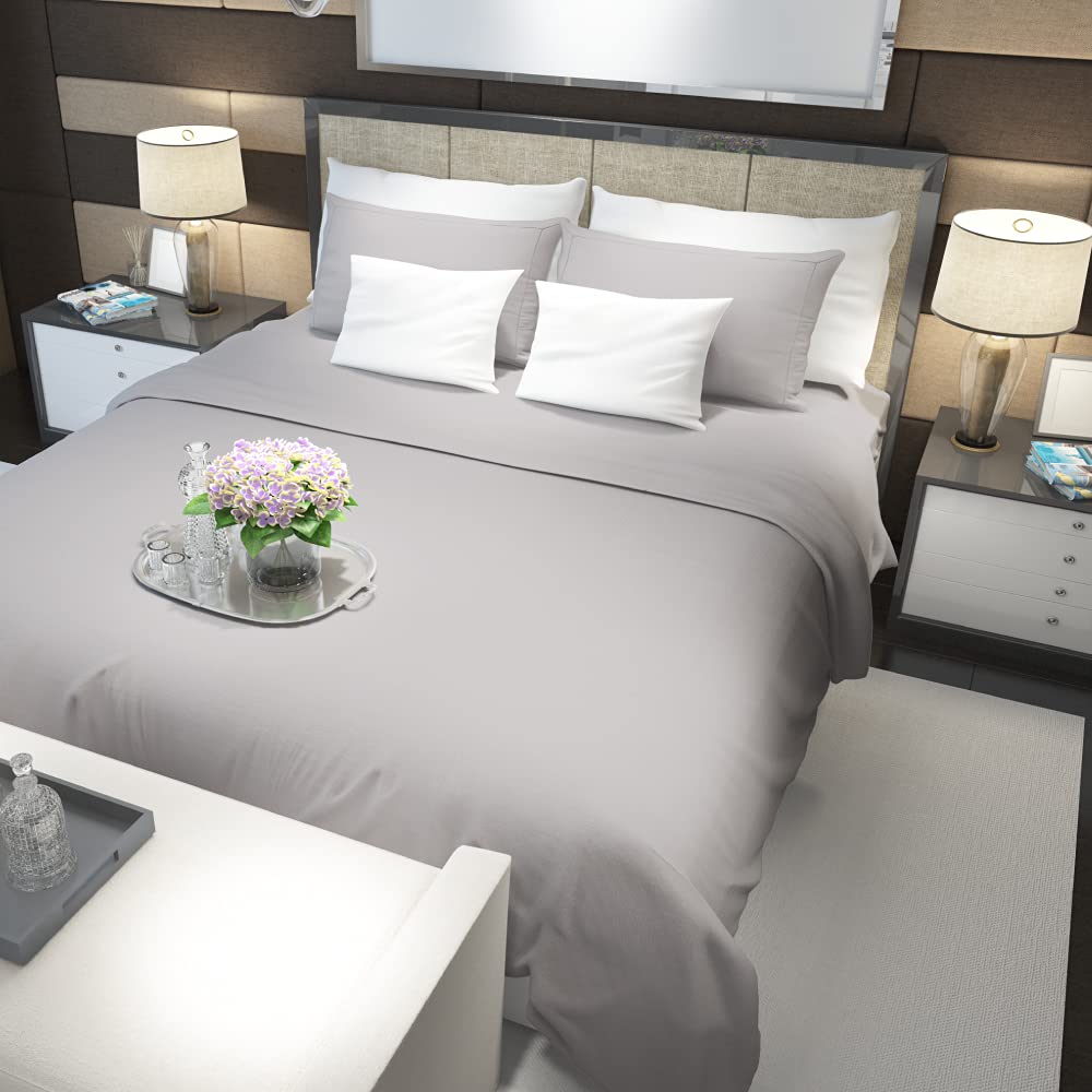Bed N Home, Flat bed sheet, set, 270x280cm, Light Gray,