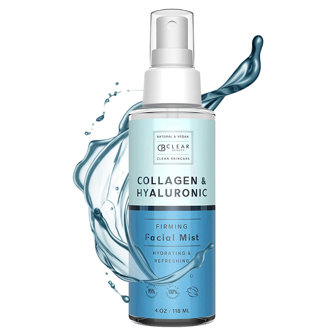 Clear Beauty Facial Mist With Hyaluronic Acid And Collagen - Hydrates And Hydrates Skin And Soothes Redness, Balance And Toning Facial Spray - Korean Skincare Sin Crue