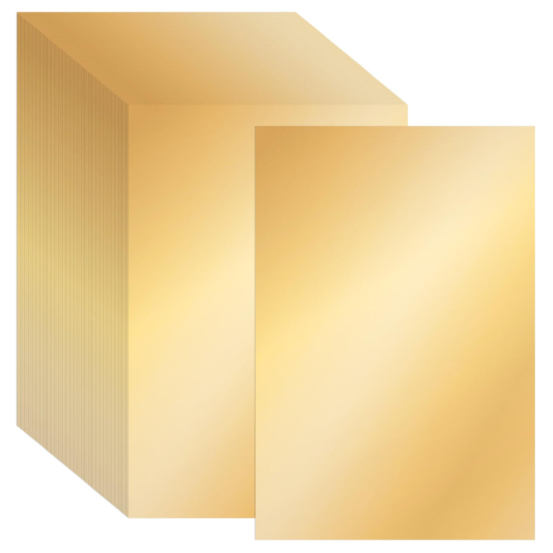 90 Sheets Gold Shimmer Pearlescent Cardstock 5" x 7"Thick Glitter Metallic Printer Paper, 230gsm/85lb Double-Sided for Invitations, Card Making, DIY Craft, Certificates, Weddings (Gold)