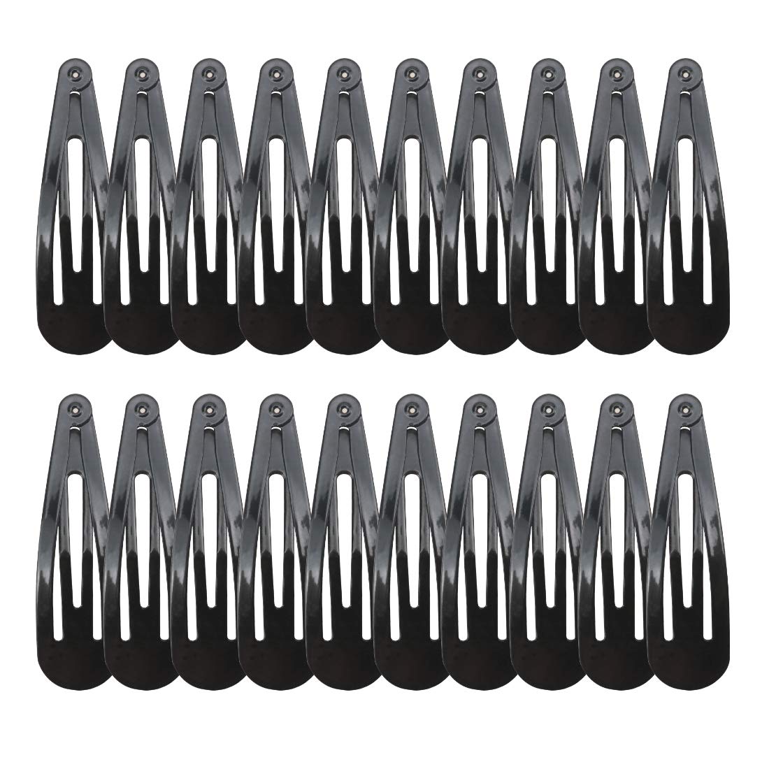 20 Pieces Black Color 2.7'' Big Size No Slip Metal Snap Hair Clips Women Barrettes Large Hair Pins