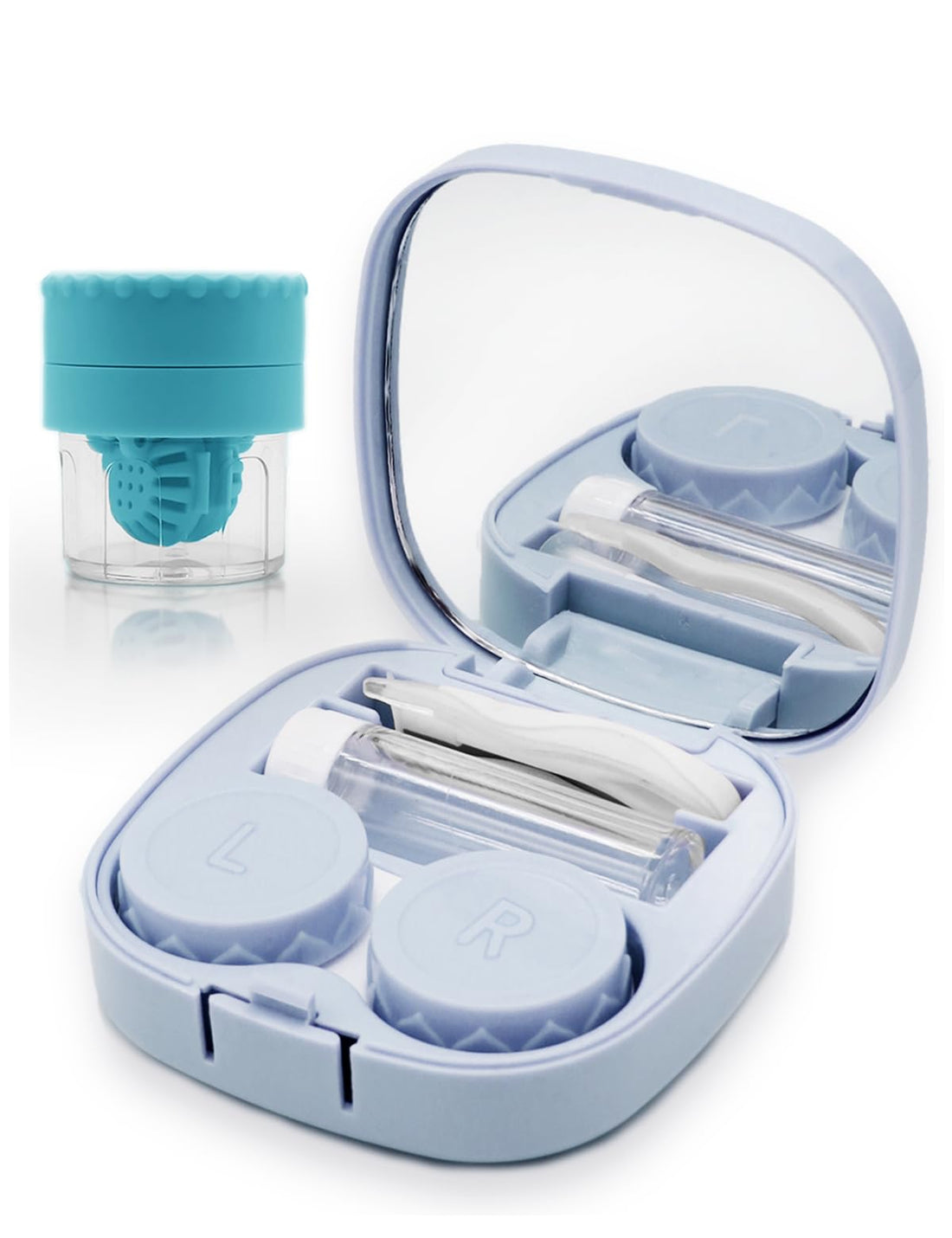 Vastsoon Contact Lens Case with Cleaner Washer(Sugar Colors)