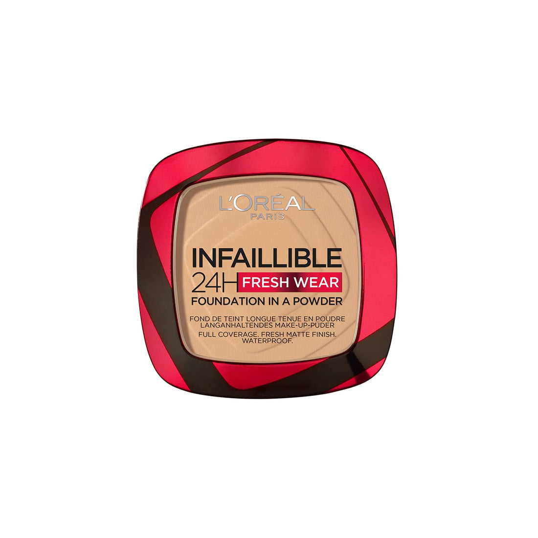 L'Oréal Paris Infaillible 24H Fresh Wear Foundation in a Powder - Waterproof, Full Matte Coverage Transferproof Makeup - 200 Golden Sand