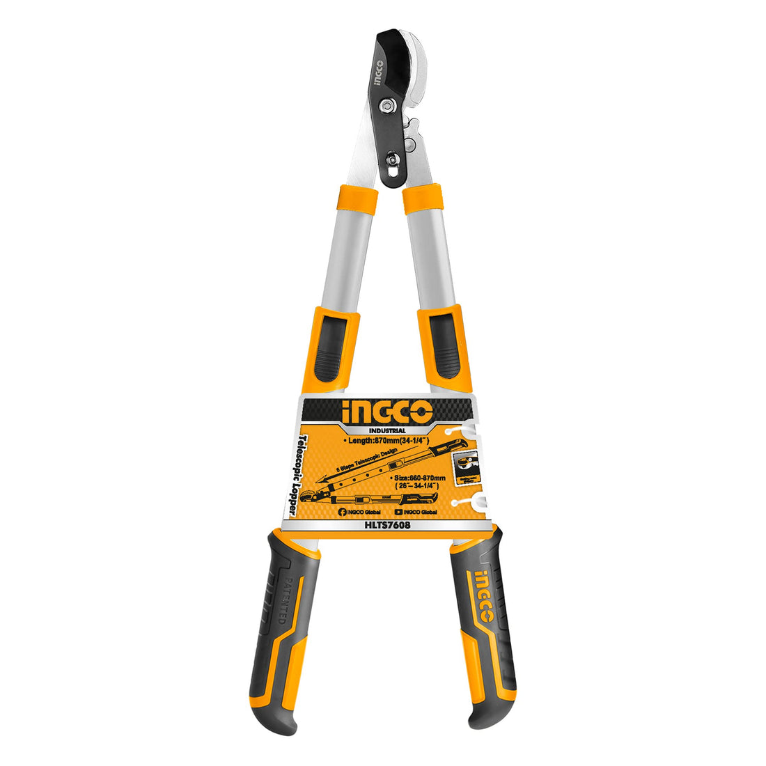 Ingco Hlts7608 Professional Telescopic Loppers from 650 to 850 mm