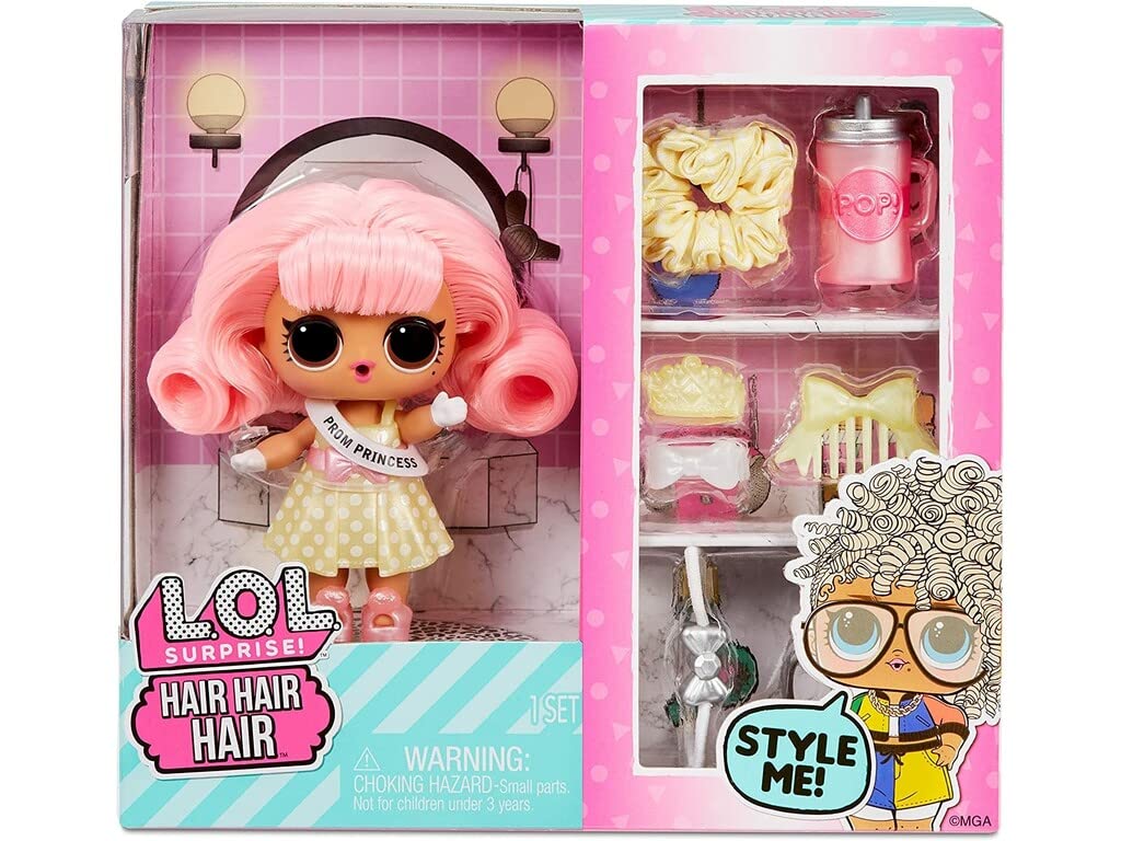 L.O.L. Surprise! Hair Hair Hair Dolls with 10 s Great Gift for Kids Ages 4+, Multicolor