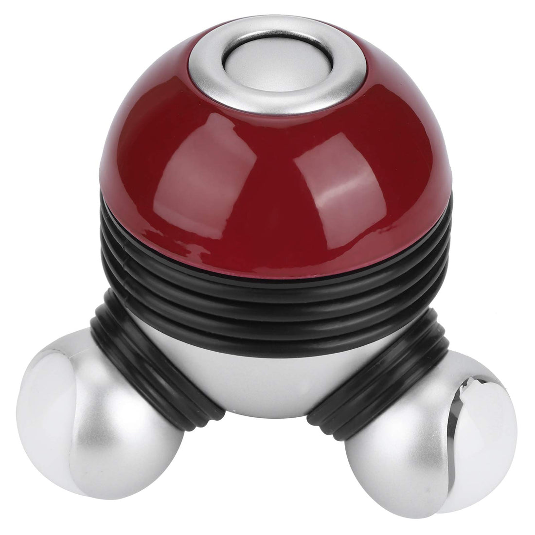 Mini Electric Handheld Massager, Cordless Mini Massager Portable Body Massager Hand-held Electric Body Vibrating Massager for Head Neck Legs Pain Release (Red)