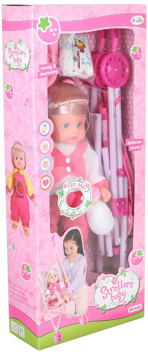 You Bei Baby Born with StrollerSet