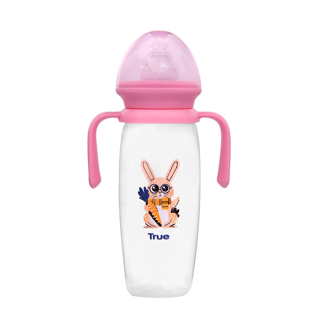 True Gold Standard bottle with handles 270ml with silicon teat 3+m