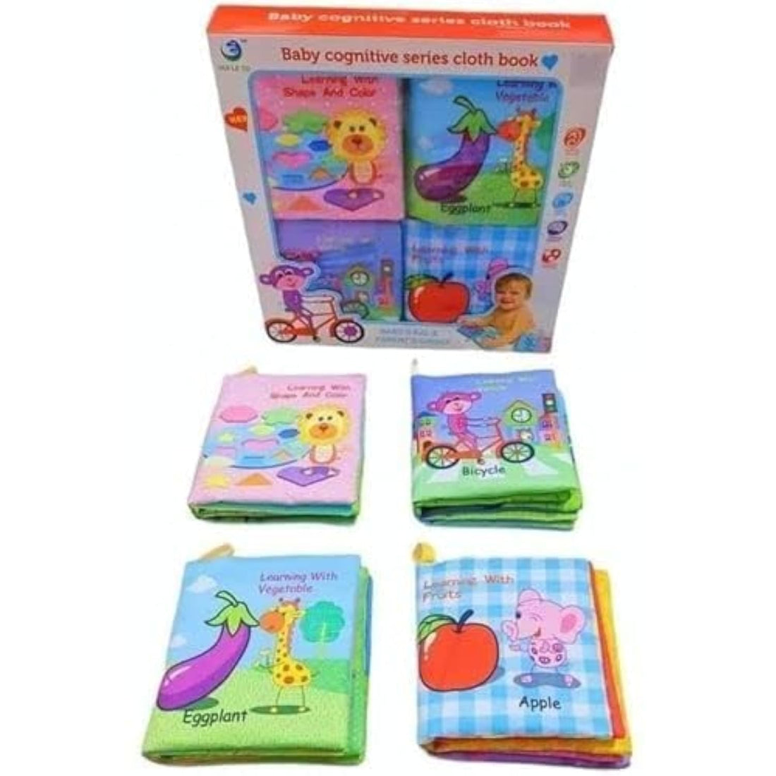 Colorful Baby Cognitive Series Learning Cloth Books