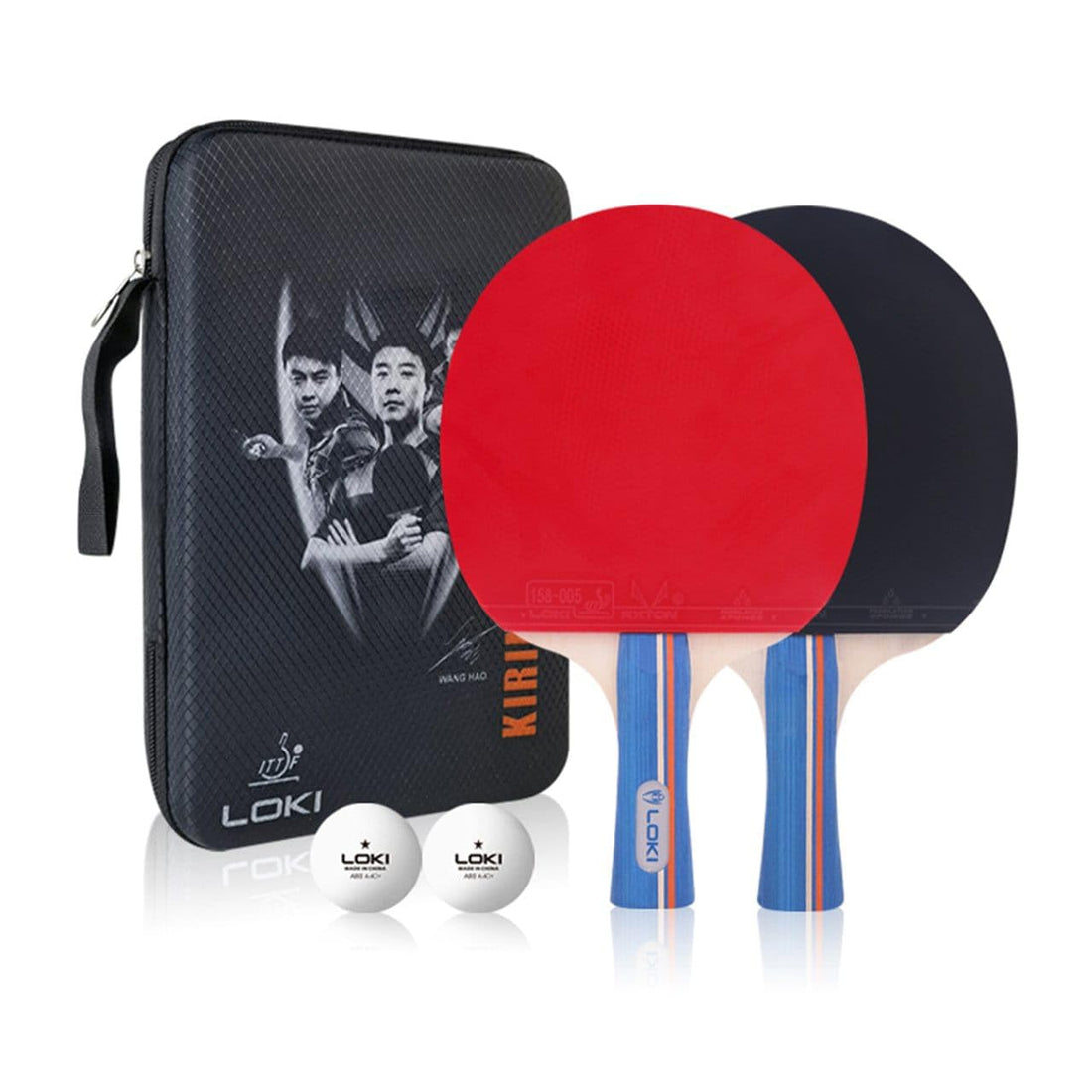 Loki Table Tennis Racket Set, Ping Pong Paddles with 2 Balls (K6)
