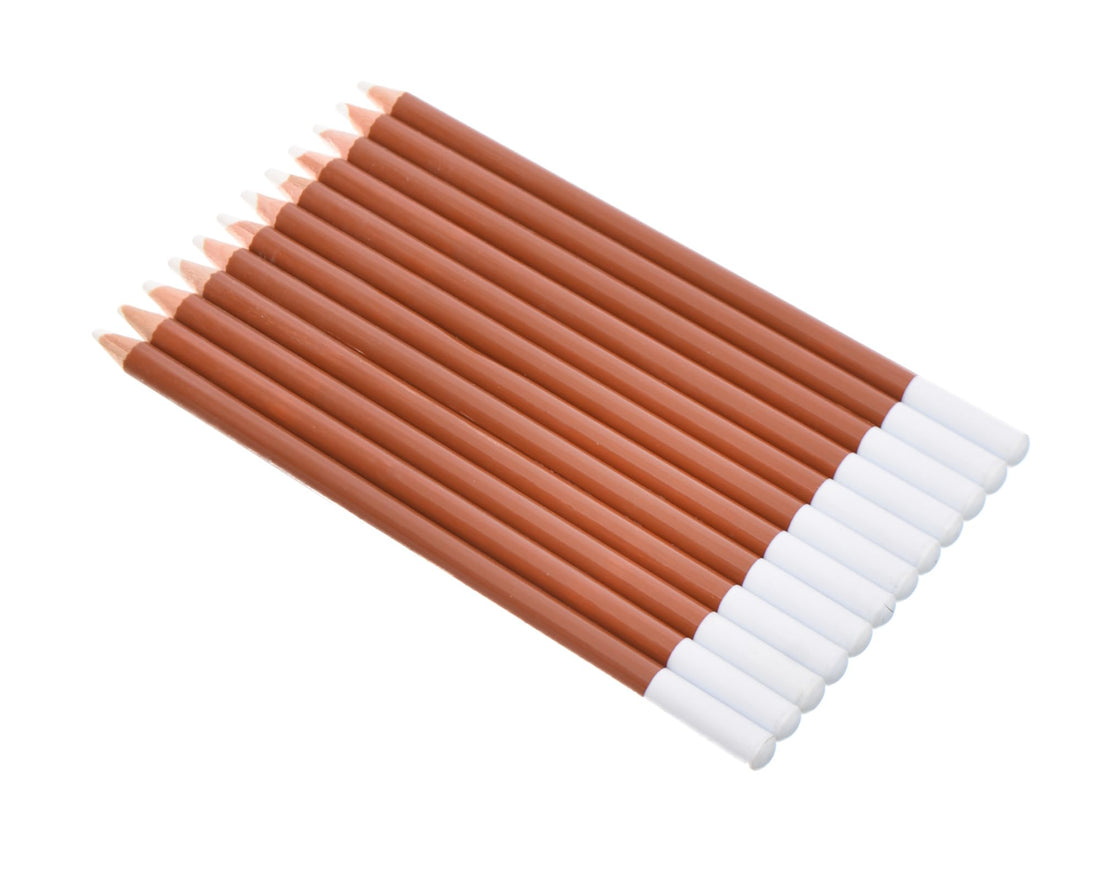 Keep Smiling TB-1070W_HS-13 Set Of 12 Pieces Of White Charcoal Pencils Suitable For classroom, Homeschooling, And Individual Study Environments