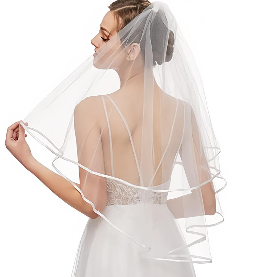 JEKUGOT Hen Party Veil, Hen Party Veil, Bride To Be Veil, bride Veil,2 Tier Tulle Wedding Veil with Comb, Hen Do Veil for Hen Party Accessories Bachelorette Party