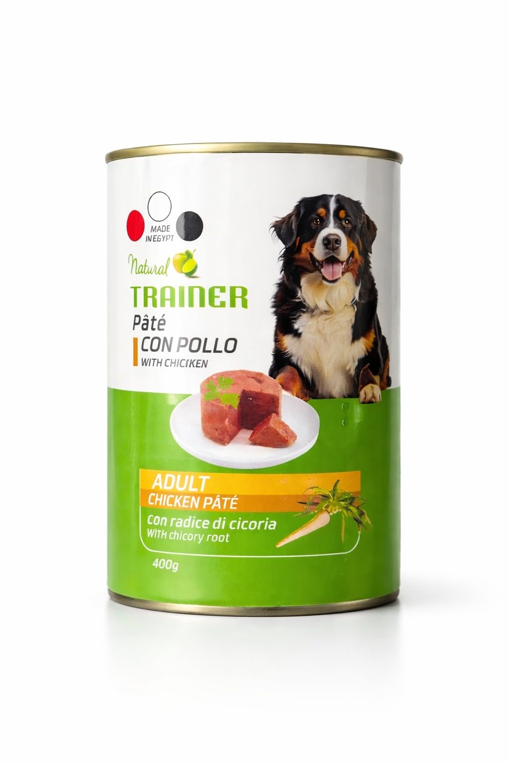 Trainer Adult Wet Dog Food Pate With Chicory Root Made in Egypt (6 Pieces - 400 Gram, Chicken)