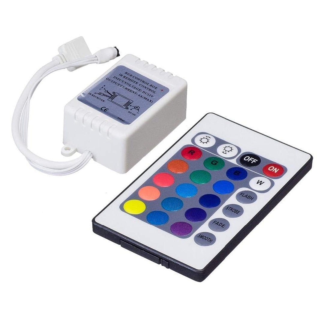 DC12V 24 Keys IR Remote RGB Controller for SMD3528/5050/5730/5630/3014 LED Strip Lights Mini Controller