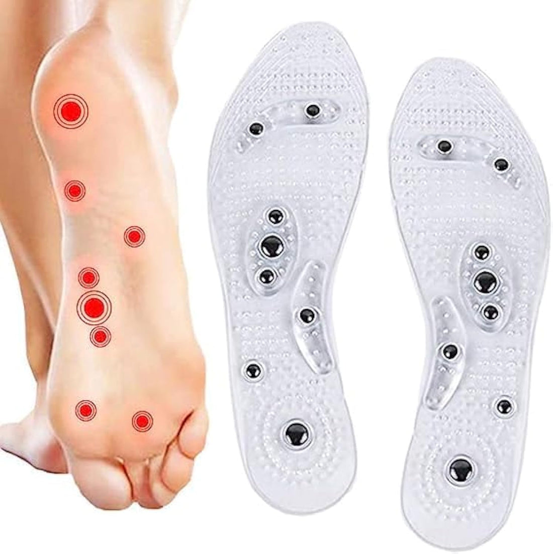 1 Pair High Arch Orthotic Shoe Insoles, Plantar Fasciitis Insoles for Flat Feet, Heel Pain, Foot Pain, Arch Support for Men and Women, Breathable
