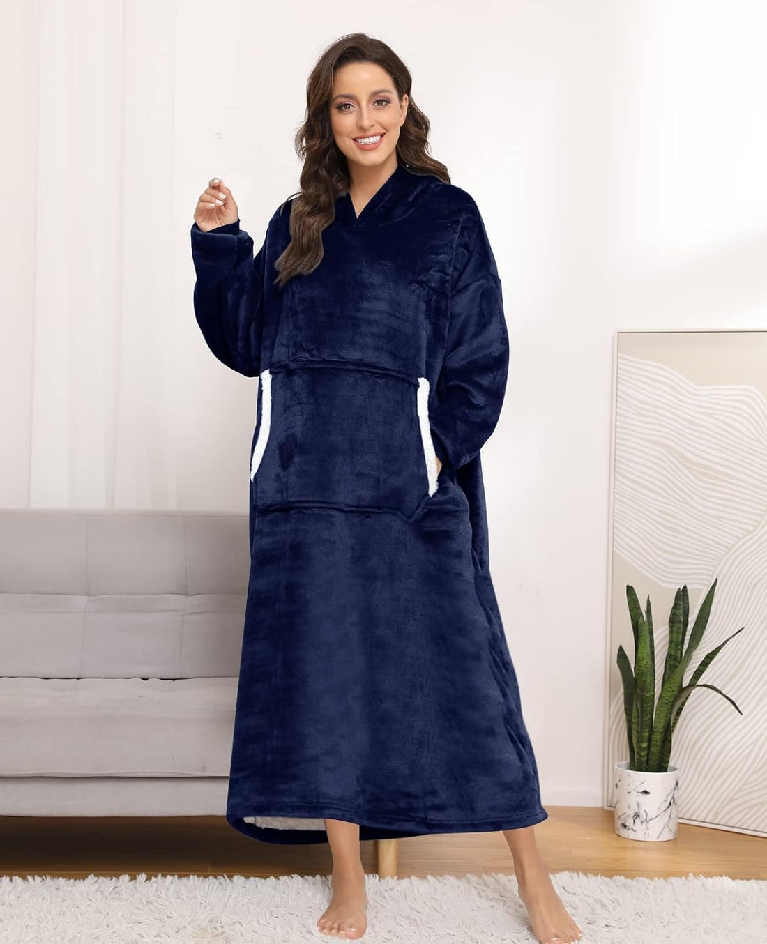 Moro Moro 3 Double Oversized Wearable Blanket with Hood One Size Up to 135k for Men and Women Made of the Finest Fur