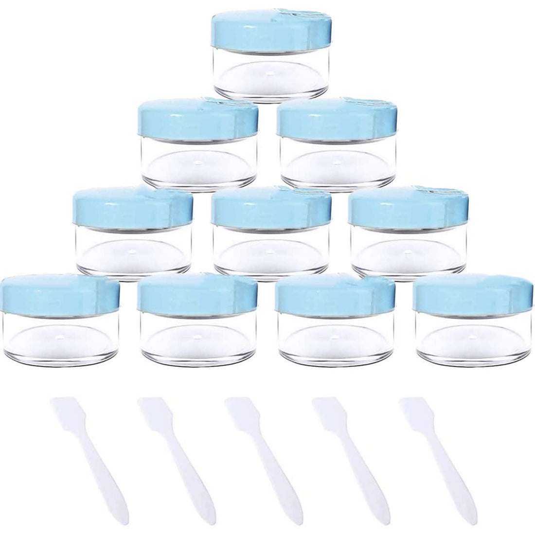 Travel Bottles Pots Sample Pots For Mini Toiletries,4pcs Clear Cosmetic Containers Wide-Mouth Leakproof Plastic Container Jars With Lids For Makeup Products Face Creams (Set 3)