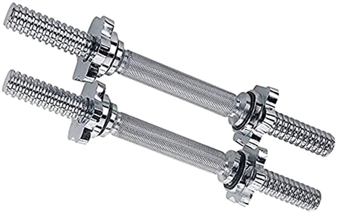 ULTIMAX - Dumbbell Rods, Adjustable Chrome-plated Threaded Dumbbell Rods, Standard Threaded Dumbbell Handles for Weightlifting Fitness and Training - One Pair/set