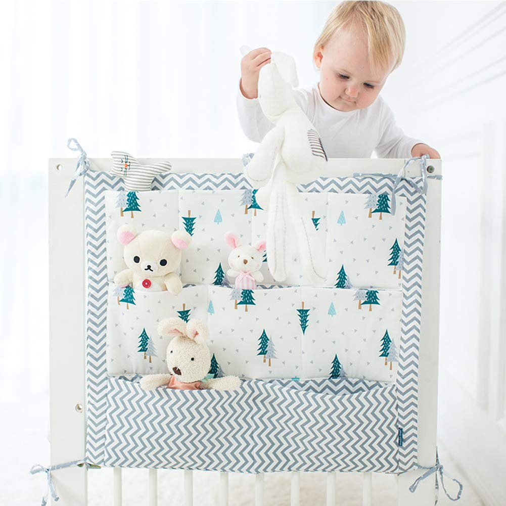 Moro Moro 3 Nursery Organizer Hanging, Nursery Baby Cot Tidy Organizer For Cot Bed Baby Bed Pouch Storage Bag Multifunction Hanging Diapers Organizer (3)