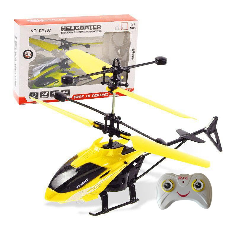 Remote Control Inductive Suspension Helicopter Children Toys (Yellow)
